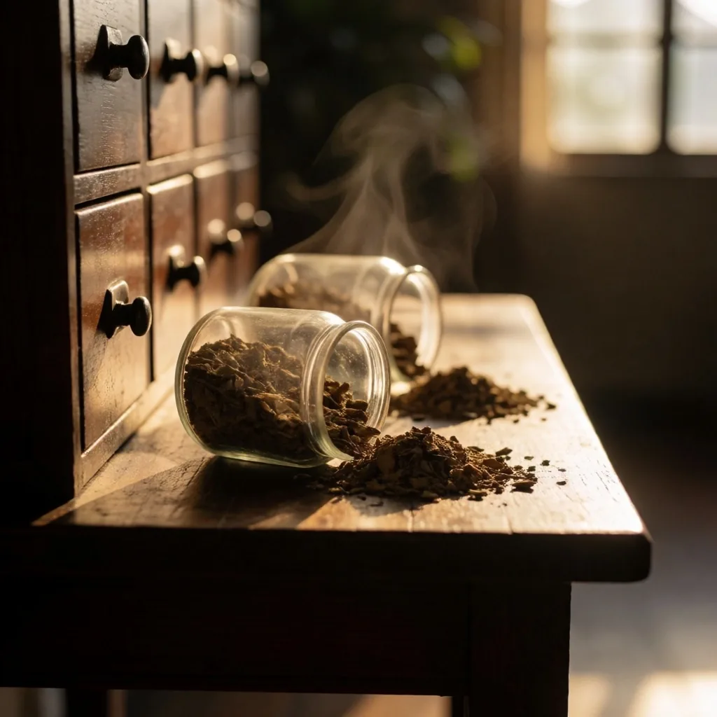 Tribulus and tongkat ali botanical specimens
