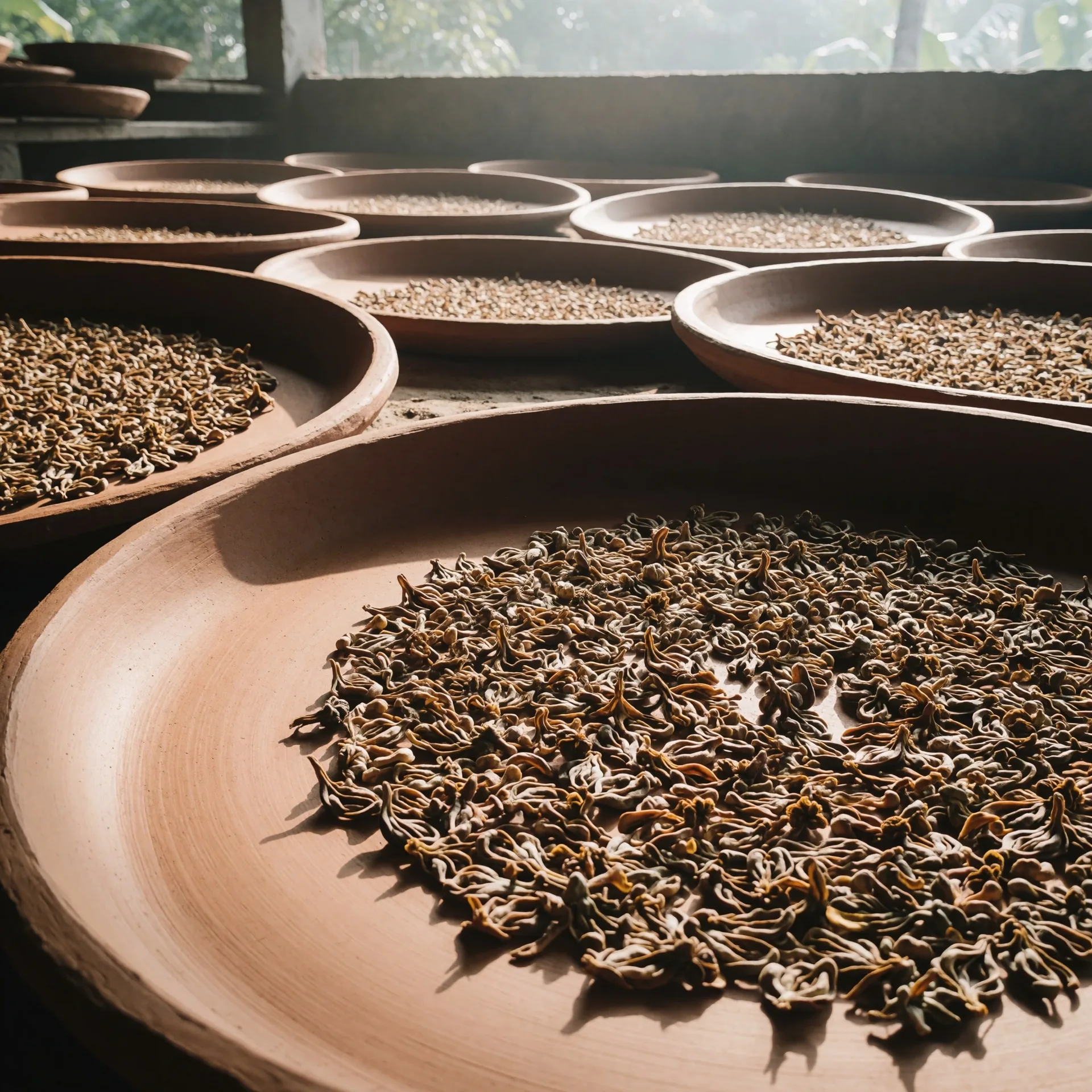 Botanical specimens of men's wellness ingredients on a zinc apothecary surface